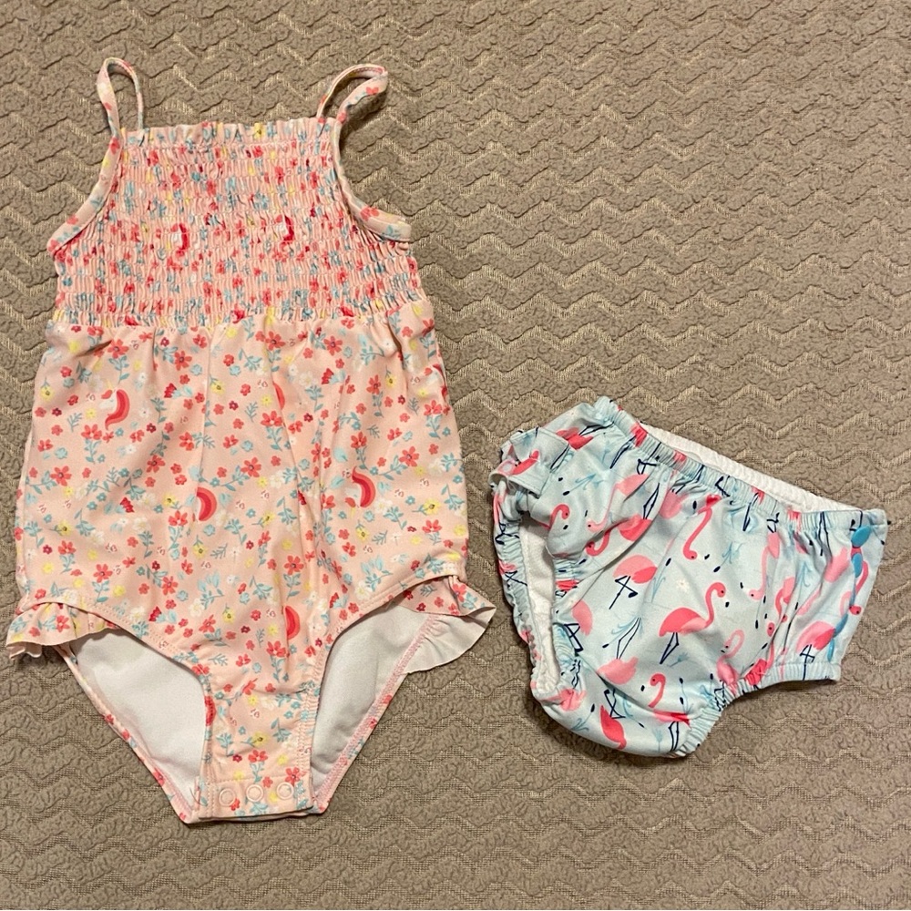 Carter's Swimsuit with Green Sprouts Swim Diaper